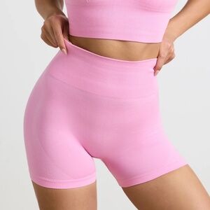BO&TEE High-Waist Define Luxe Mini Shorts in Bubblegum Pin
